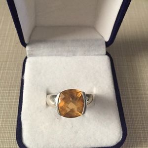 Big bold beautiful natural citrine 925 stamped